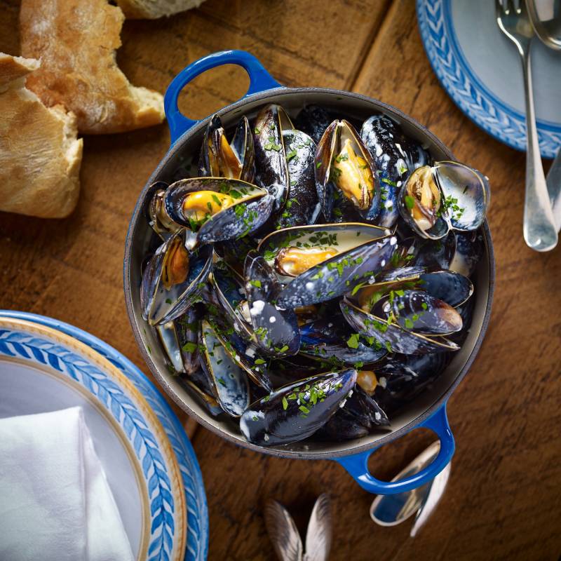Moules mariniere mussels