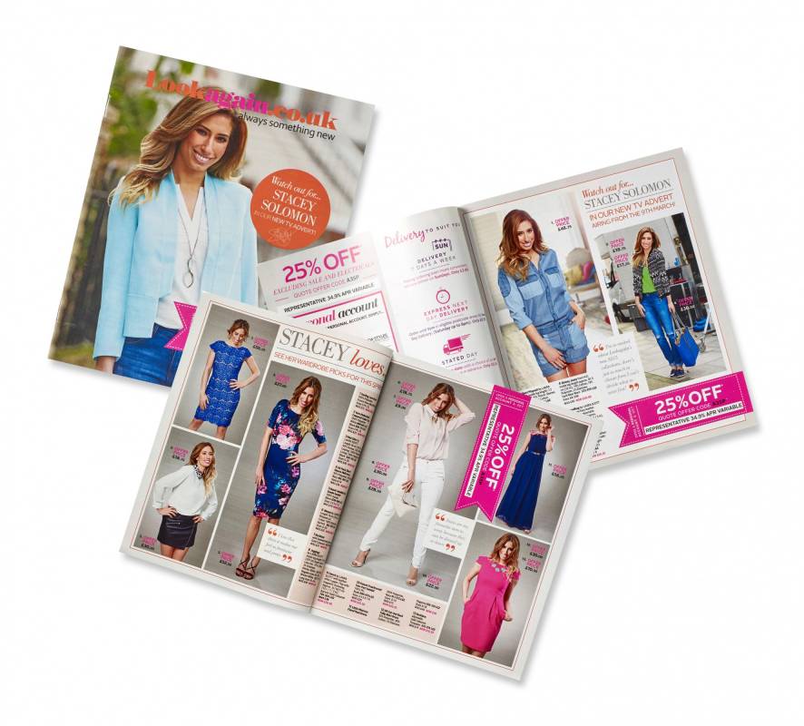 Look again catalogue featuring Stacey Solomon