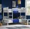 Thumbnail of White bunk bed with navy interior design for boys